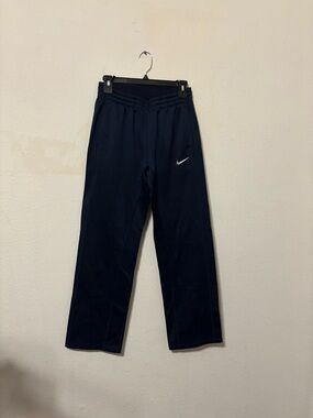 Nike Navy Track Pants with White Swoosh